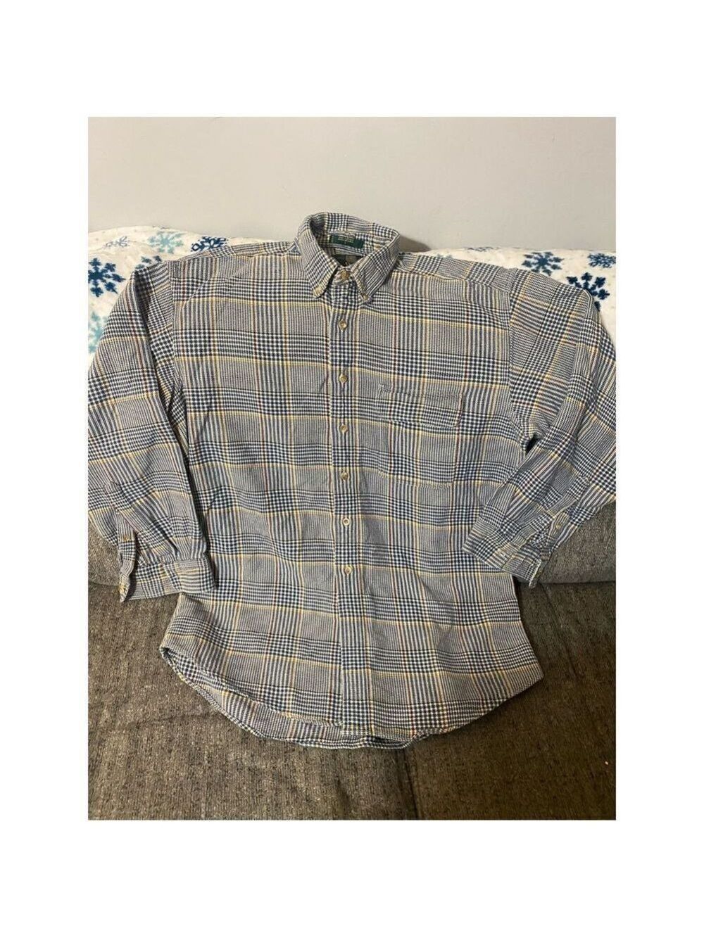 ORVIS Button Up Shirt/ Men’s  L Plaid Cotton
